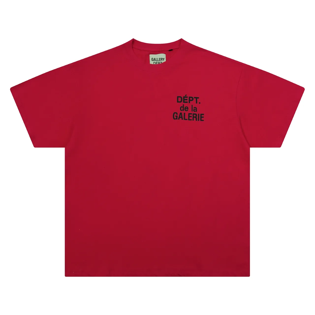 648#Gallery Dept New Classic Basic French Letters LOGO Basic Slogan Round Neck Short Sleeve T-Shirt Pure Cotton Tee Royal Blue Red Lake Blue Apricot Print Blue Apricot Print Black S～XL p90
